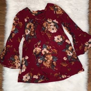 Floral Bell Sleeve Dress